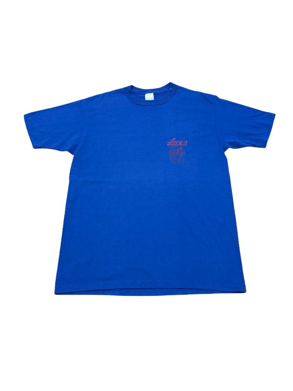 Vintage 1990s Lucy's Danger Ranger Harley Davidson T-Shirt Made in USA Blue